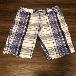 Purple Plaid Shorts